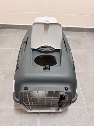 Transportín para Perro Gris y Blanco