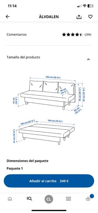 Divano Letto Grigio Ikea
