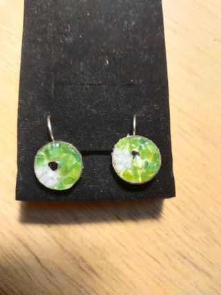 Colgante y pendientes panda kiwi