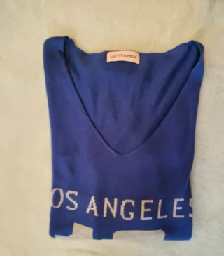 Jersey LAETITIA ME pico sport azul y gris