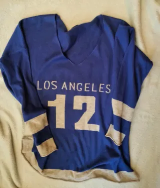 Jersey LAETITIA ME pico sport azul y gris