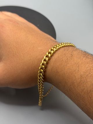 Ref351 Pulsera maciza de oro de 18k
