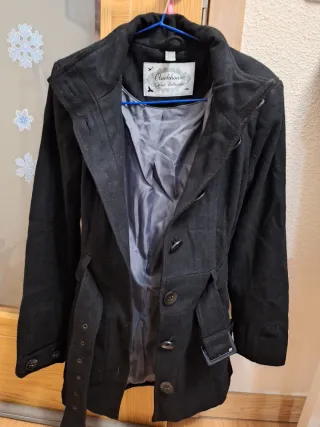 Abrigo negro mujer talla S