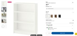 Estantería BILLY IKEA Blanca 80x28x106 cm