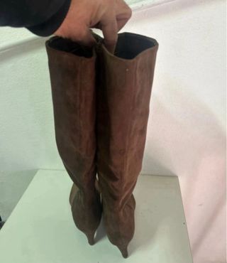 Stivali donna marrone con zip tg 39 nuovo