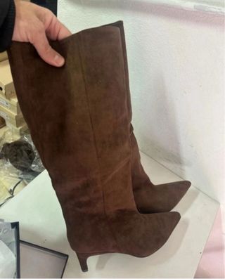 Stivali donna marrone con zip tg 39 nuovo