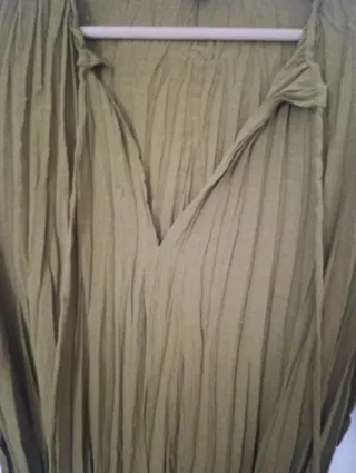 Vestido Massimo Dutti verde oliva talla M