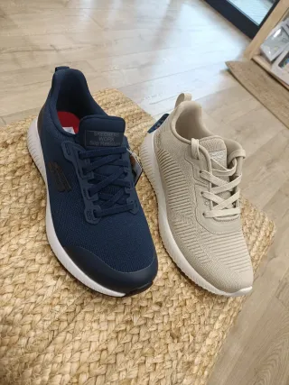 Zapatillas Skechers Beige/Azul(Precio de cada par)