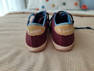 Zapatillas El Ganso Azul, granate y mostaza