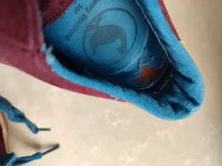 Zapatillas El Ganso Azul, granate y mostaza