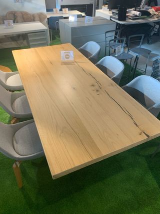 Mesa de comedor roble macizo y 6 sillas