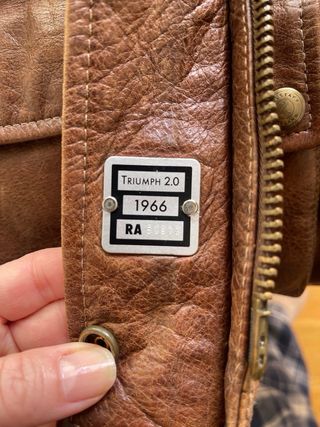 Cazadora Belstaff de piel marrón mujer talla 38