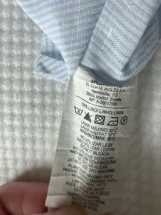 Camisa Lino Studio Classics Talla L
