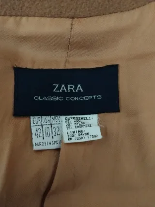 Abrigo largo Zara beige