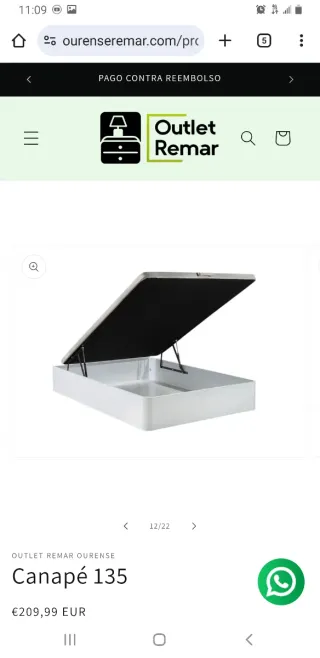 Canapés madera diferentes anchos × 190 de largo.