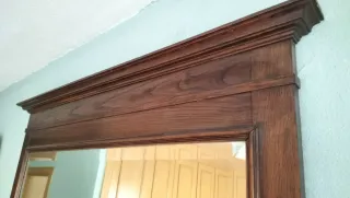 Gran Espejo de madera antiguo siglo XIX