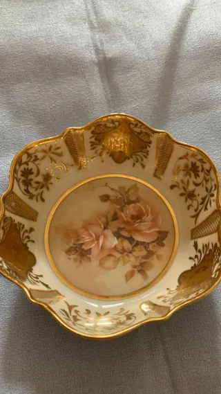 Porta bonbon Limoges decorato rose