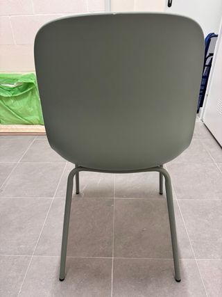 Set 4 sillas comedor plástico verde