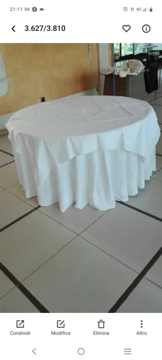 Tovaglia Fiandra bianca quadrata 240/240