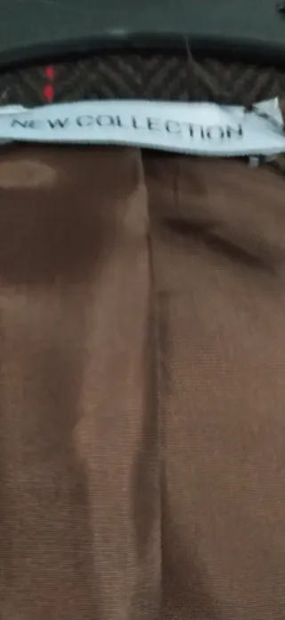 Chaqueta mujer cuadros marrón