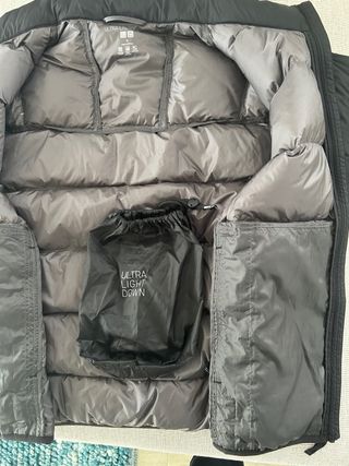 NUEVA Chaqueta UNIQLO Ultra Ligera Negra Talla M