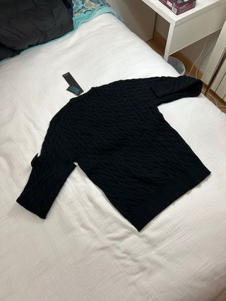 Jersey Stone Island Negro Trenzado talla M negro