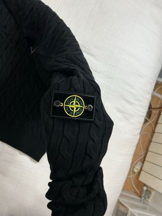 Jersey Stone Island Negro Trenzado talla M negro