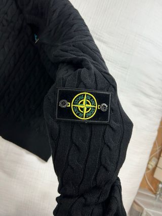 Jersey Stone Island Negro Trenzado talla M negro