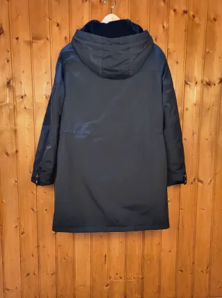 Abrigo reversible pelo sintético/ parka capucha M
