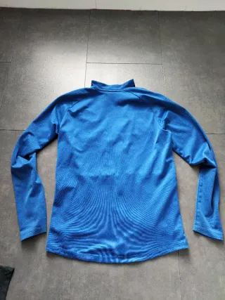 Sudadera New Balance Azul con Cremallera Roja