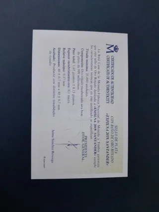 Pruebas de Artista emitidas por correos año 2019