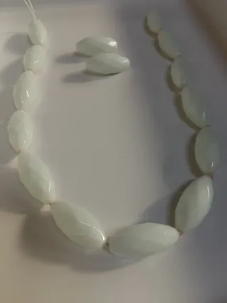 Collana Agata Bianca Pietre Ovali