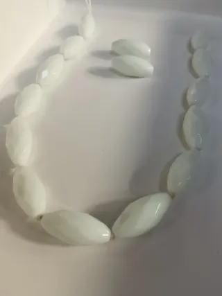 Collana Agata Bianca Pietre Ovali