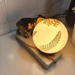 Lámpara Escritorio Elefante Art Nouveau