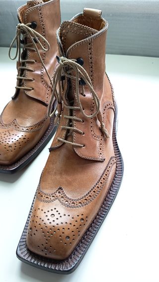 Branchini Stivaletti Pelle Marrone N.43