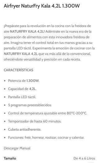 Freidora de Aire Fagor NaturFry