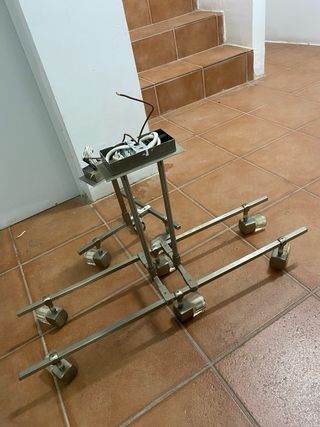 Lámpara de techo moderna metal plateado