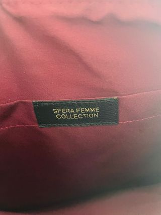 Clutch Sfera terciopelo granate