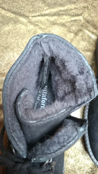 Scarponcini Vitaform Pelle Neri Nuovi con pelo