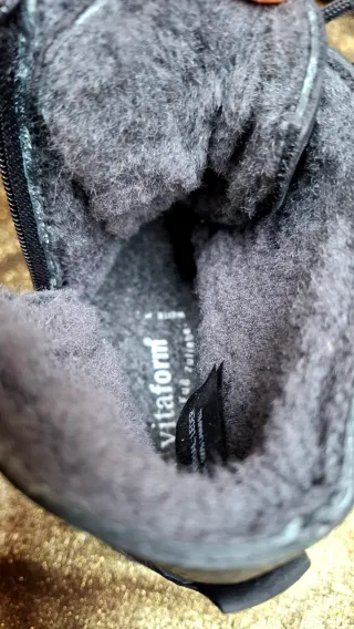 Scarponcini Vitaform Pelle Neri Nuovi con pelo