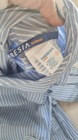 Babero Rayas Azul Talla 10