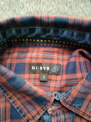 Camisa chico cuadros caldero y azul