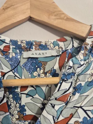 Blusa estampada floral manga larga