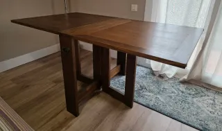 Mesa plegable madera colonial