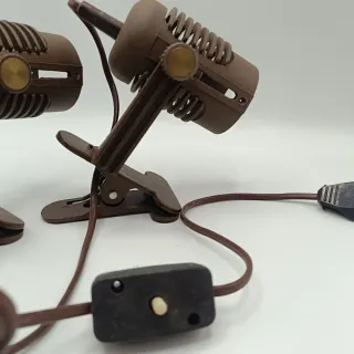 2 Lampade Tedesche Anni '70 Clip