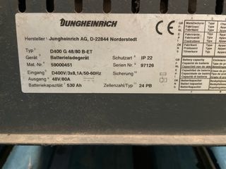 Cargador Jungheinrich 48V 80A