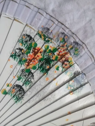 Lote 2 Abanicos Decorados Estilo Floral