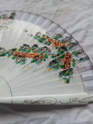 Lote 2 Abanicos Decorados Estilo Floral