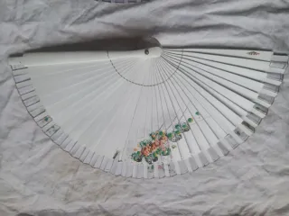 Lote 2 Abanicos Decorados Estilo Floral