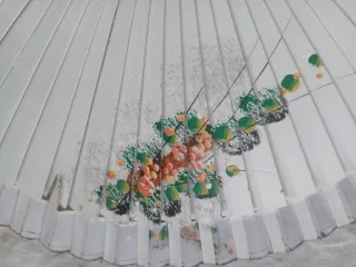 Lote 2 Abanicos Decorados Estilo Floral